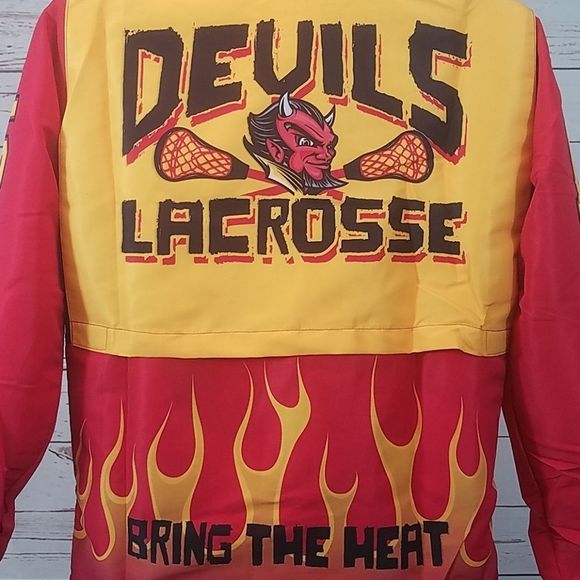 Lacrosse Custom Jacket Youth Large Devils Flames - Picture 6 of 8